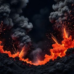 burning fire in the fire