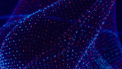 abstract pattern of glowing dots in shades of blue, Created using Generative Ai