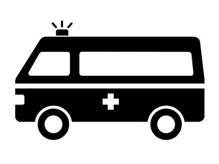 救急車のシルエットアイコン