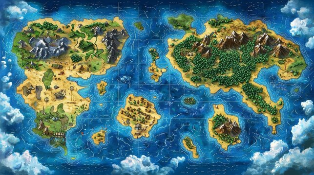 RPG Game World Map.