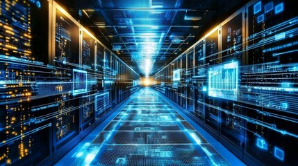 Fototapeta premium Understanding the Relationship Between IT Infrastructure Development and Business Efficiency