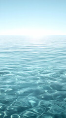 Obraz premium Calm ocean water, clear sky, serenity, mobile wallpaper