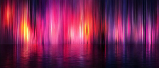 Fototapeta premium Abstract aurora borealis reflection