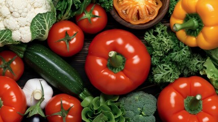 Veggie Month. Vibrant fresh vegetables and a water bottle in a healthy lifestyle concept.