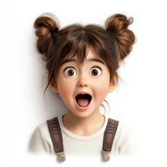 Exciting child expression indoor setting portrait photography bright environment close-up view joyful concept