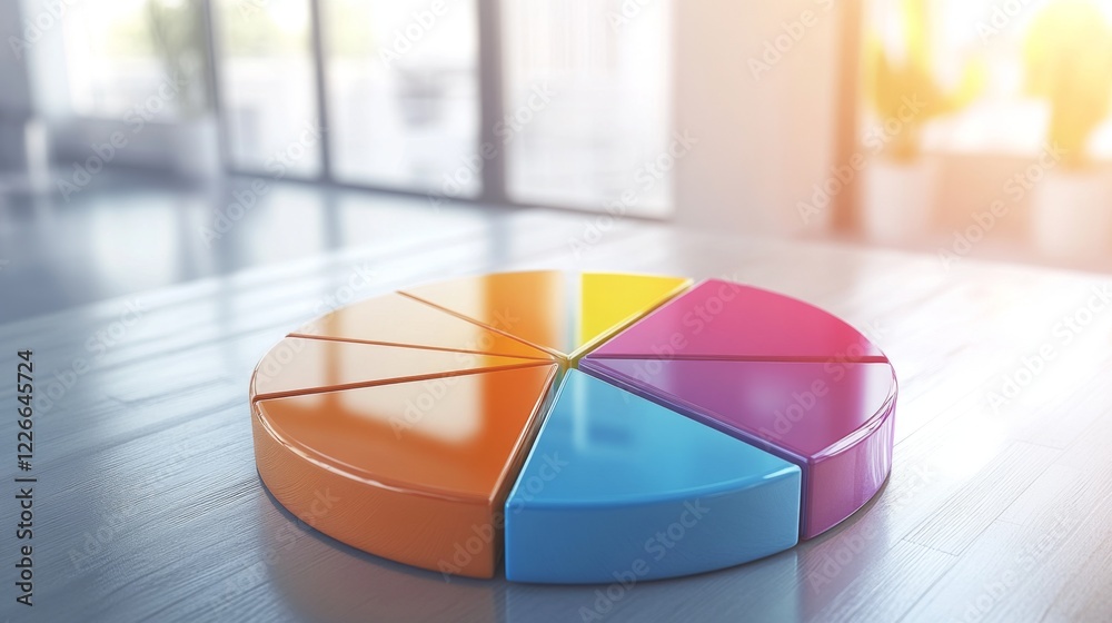 Leinwandbilder high-definition image of a d pie chart in a corporate setting, with clear, labeled segments and a pr
