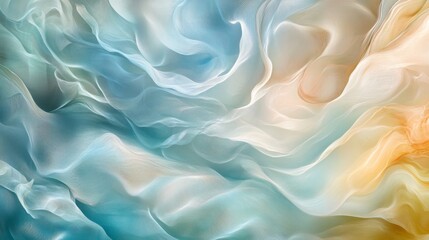 Obraz premium High-resolution close-up of an abstract background with flowing lines and soft, pastel colors, creating a serene and calming visual experience.