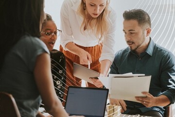 Fototapeta premium Diverse business people working together