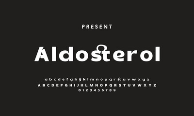 Luxury modern clean font, abstract geometric letter set typeface