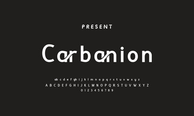 Luxury modern clean font, abstract geometric letter set typeface