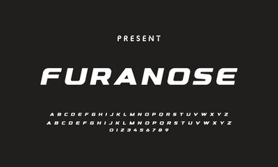 Fototapeta premium Luxury modern clean font, abstract geometric letter set typeface