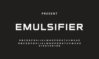 Luxury modern clean font, abstract geometric letter set typeface