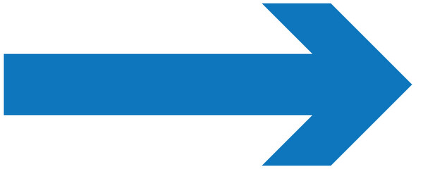 A large black icon with a solid long arrow pointing to the right on a white background.