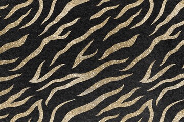 Tiger pattern gold background image, luxury animal print design