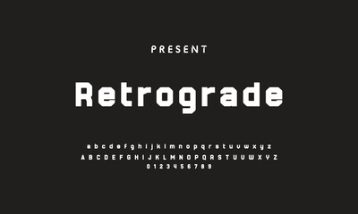 Luxury modern clean font, abstract geometric letter set typeface