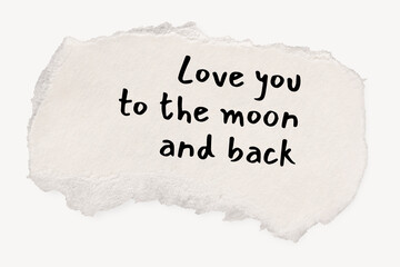 Love quote DIY torn paper craft clipart