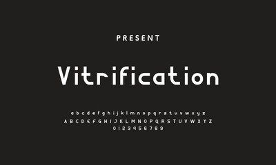 Luxury modern clean font, abstract geometric letter set typeface