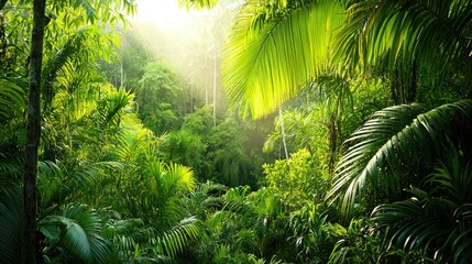 Obraz premium Lush Tropical Rainforest