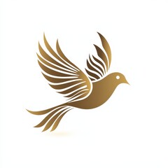 Obraz premium Design of metal bird flying icon logo illustration isolated on white background