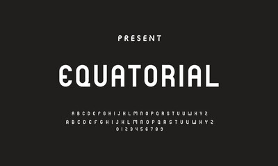 Luxury modern clean font, abstract geometric letter set typeface