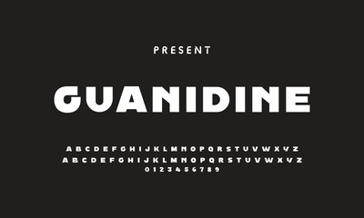 Fototapeta premium Luxury modern clean font, abstract geometric letter set typeface