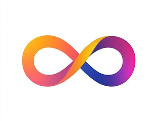 Abstract infinity logotype, isolated on white background.