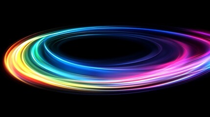 Obraz premium Abstract Colorful Swirling Light Trails Design