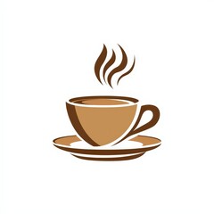 Obraz premium Design of coffee icon logo illustration isolated on white background