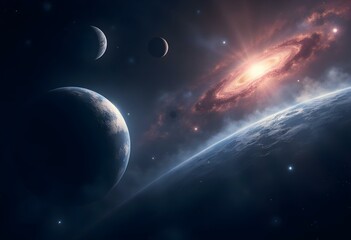 Fantasy space landscape