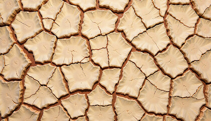 Cracked dry earth surface in natural texture
