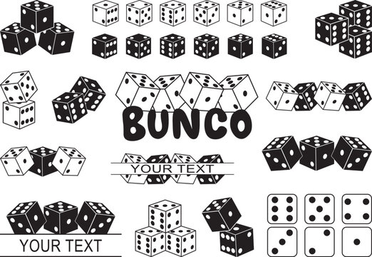 Bunco vector, Bunco clipart, Bunco silhouette
