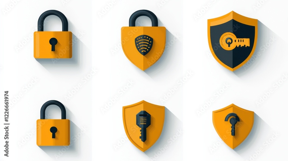 Aufkleber enhancing personal security using six essential tools like padlocks and safes for optimal protection