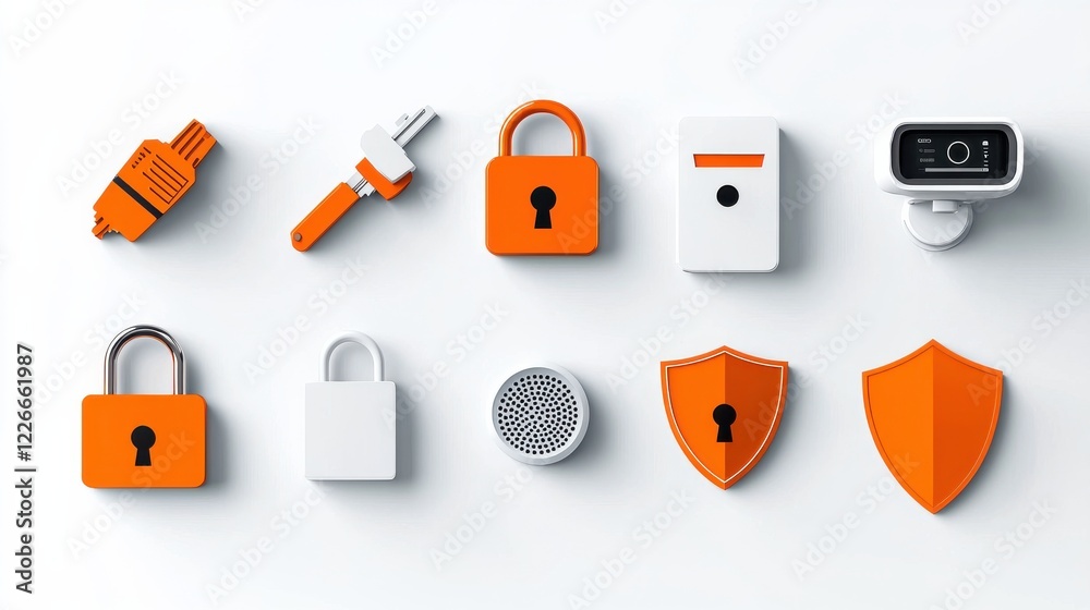 Aufkleber Implementing personal security icons of essential tools for enhanced protection in modern environments