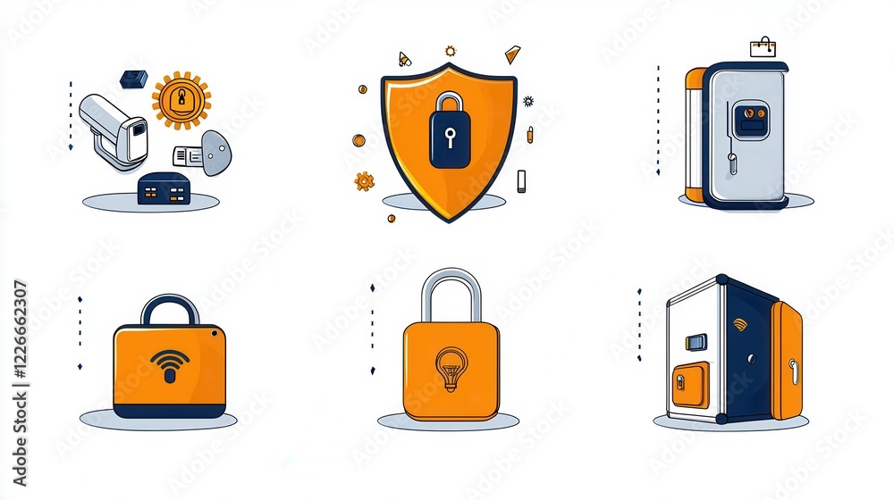 Leinwandbilder enhancing security a comprehensive guide to six essential features including shield lock and fingerp