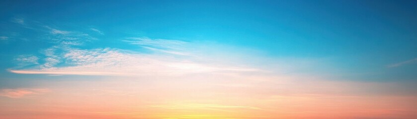 Obraz premium A serene sunset sky filled with vibrant colors of blue, pink, and orange, perfect for evoking tranquility and beauty.