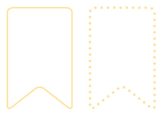 黄色のリボン型見出しフレームセット