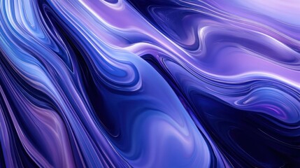 Obraz premium Abstract flowing lines and curves of purple and blue creating a dynamic and modern pattern