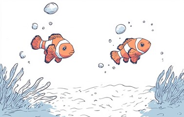 Naklejka premium fish in water