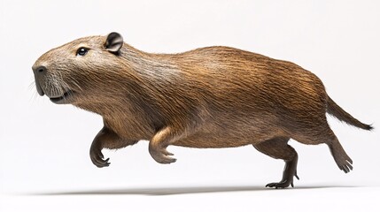 wild boar in front of white background