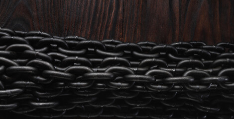 Heavy iron chain. Several iron chains.