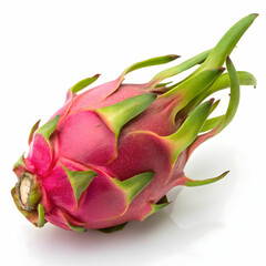 Fototapeta premium Fresh and Vibrant: Dragon Fruit Isolated on a White Background