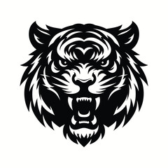 Obraz premium Powerful Tiger Head Graphic Design