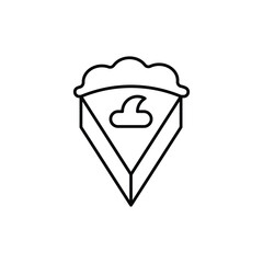 Pumpkin pie slice icon design