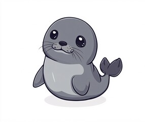 Obraz premium sea lion on a white background