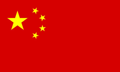 The flag of China official national flag isolated vector	
