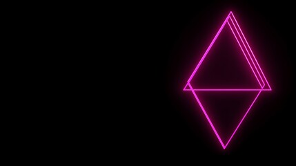 Pink Neon Triangles Abstract Design