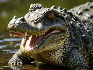Fototapeta premium head of a crocodile