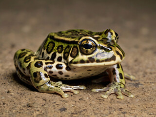 Fototapeta premium bullfrog on the ground
