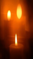 candles in the dark background 