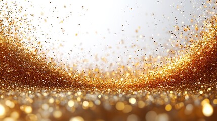 A glittering confetti background perfect for holiday party promotions, banners, digital ads, and festive joyful designs with copy space.